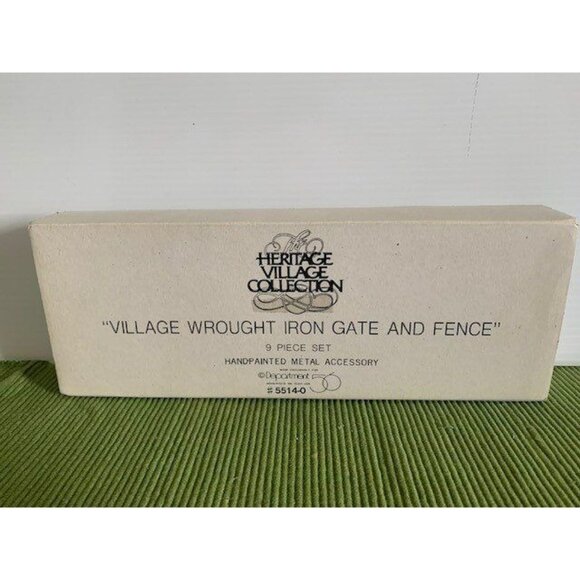 Department 56 Village Wrought Iron Gate and Fence - Picture 7 of 10